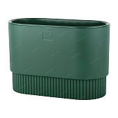 Горшок Бостон овал VipSet 7л 30*30*20,3 изумруд с дренажной системой (уп.3)