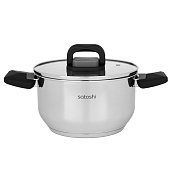 Кастрюля 2,4л Манн 18х10,5см со стеклянной крышкой, индукция