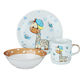 Набор посуды детский 3пр Жираф, фарфор