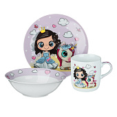 Набор посуды детский 3пр Принцесса, фарфор