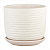 Горшок Бук Лоза 0,8л d12 белый с поддоном (уп.16)