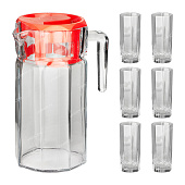 Набор для напитков Кошем: графин 1250мл+6 стаканов (уп.4)