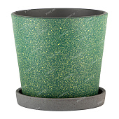 Горшок Конус Грильяж 3,82л d21 изумруд с поддоном (уп.4)