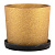 Горшок Кедр Дакар 2,7л d18 золото с поддоном (уп.8)