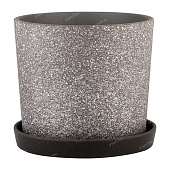 Горшок Кедр Дакар 2,7л d18 серый с поддоном (уп.8)