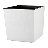 Горшок КВАДРО 23,4л d30 h30 БЕЛЫЙ с вкладкой (уп.2)