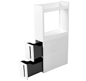 Стойка узкая АЛЬБА 2 ящика+2 секции на колёсах 450x170x845мм (уп.1)