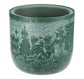 Кашпо МИКРИТ 1,9л D180мм зеленый слайн со вставкой (уп.15)