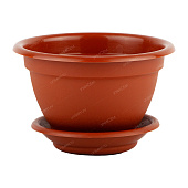Горшок Приз 0,2л d100*50 h60мм терракотовый с поддоном (уп.270/540)