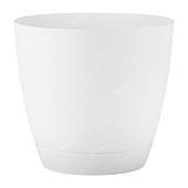 Горшок Камея 3,2л белый с поддоном (уп.30)