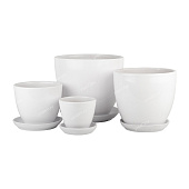 Набор горшков Белый из 4-х 0,4/1/2,5/5л