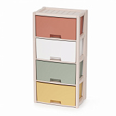 Комод Колорит 4 секции 475х300х940мм цветной (уп.1)