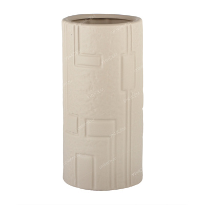Ваза для цветов 23см керамика, бежевый (уп.18)
