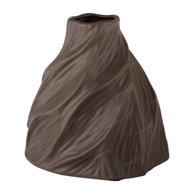 Ваза для цветов 20см керамика, серый (уп.8)