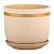 Горшок Бук Замша 0,8л d12 золото бежевый с поддоном (уп.16)