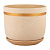 Горшок Бук Замша 2,9л d19 золото бежевый с поддоном (уп.8)