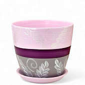 Горшок Бутон Ивуар 1,7л 15см с поддоном (уп.6)