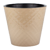 Горшок Manhattan 5л D230мм Молочный шоколад c дренажной вставкой (уп.15)