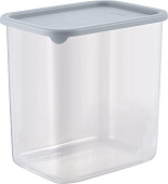 Банка для сыпучих продуктов Vanilla прямоугольная 1,5л с гибкой крышкой, трюфель (уп.8)