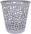 Корзина для бумаг 10л Диско серебряный (уп.8)