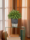 Горшок Квадрат Аквадуэт 1,5л 11,5*11,5 антрацит с фитильным поливом