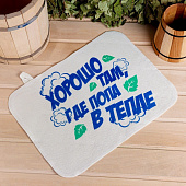 Коврик для бани с принтом