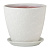 Горшок Бутон Винил белый 1,7л d15см с поддоном (уп.6)