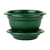 Горшок Флора 0,15л d88*45 h50 зеленый с поддоном (уп.600)