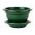 Горшок Флора 0,15л d88*45 h50 зеленый с поддоном (уп.600)