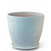 Горшок Бутон Тесёмка-бязь d15см с поддоном, гончарка (уп.1)