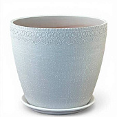 Горшок Бутон Тесёмка-бязь d18см с поддоном, гончарка (уп.1)