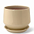 Горшок Диана Глянец бежевый 0,64л d10 h9см с поддоном (уп.6)