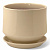 Горшок Диана Глянец бежевый 3,3л d18 h18см с поддоном (уп.6)