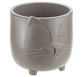 Кашпо БАСЯ 0,65л D115мм французcкий серый со вставкой (уп.6)