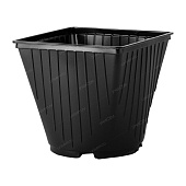 Горшок для рассады 2,5л 15*15*15 круглый квадрат формованный (520шт) черный