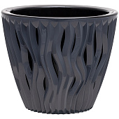 Кашпо Вдохновение 7,5л Антрацит со вставкой (уп.6)