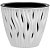 Кашпо Вдохновение 7,5л Белый/чёрный со вставкой (уп.6)