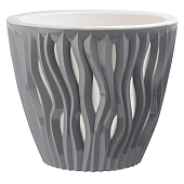 Кашпо Вдохновение 7,5л Серый жемчуг со вставкой (уп.6)
