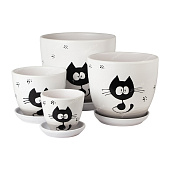 Набор горшков Котофей из 4-х 0,4/1/2,5/5л