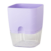 Горшок Аквадуэт квадрат 1,5л 11,5*11,5 лаванда с фитильным поливом (уп.18)