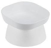 Миска для животных КВАДРО 0,2л 118x118x80мм Белый (уп.12)